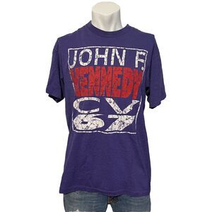USS John Kennedy CV-67  Vintage Single Stitch 80s 90s T Shirt - L